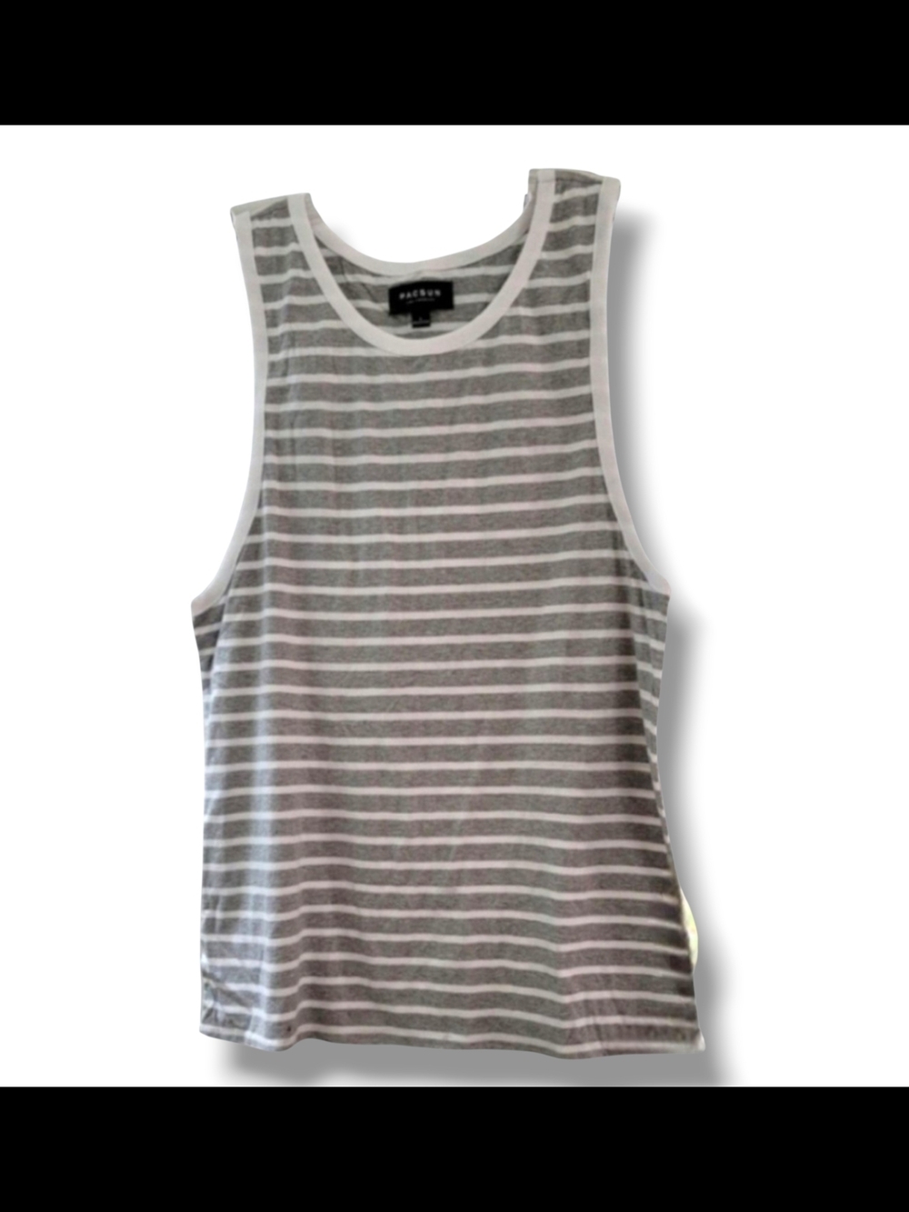 PacSun  Medium Gray & White Striped Tank